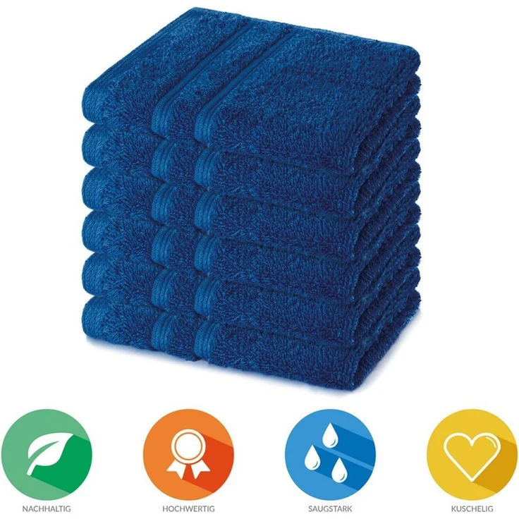 Lavea Seiftuch Bali, 30x30cm aus 100% Bio-Baumwolle, einzigartig weiche Seiftücher mit Aufhänger (Set, 6-St), hochwertige und nachhaltige Premium Waschlappen - schonende Reinigung – Bild 2