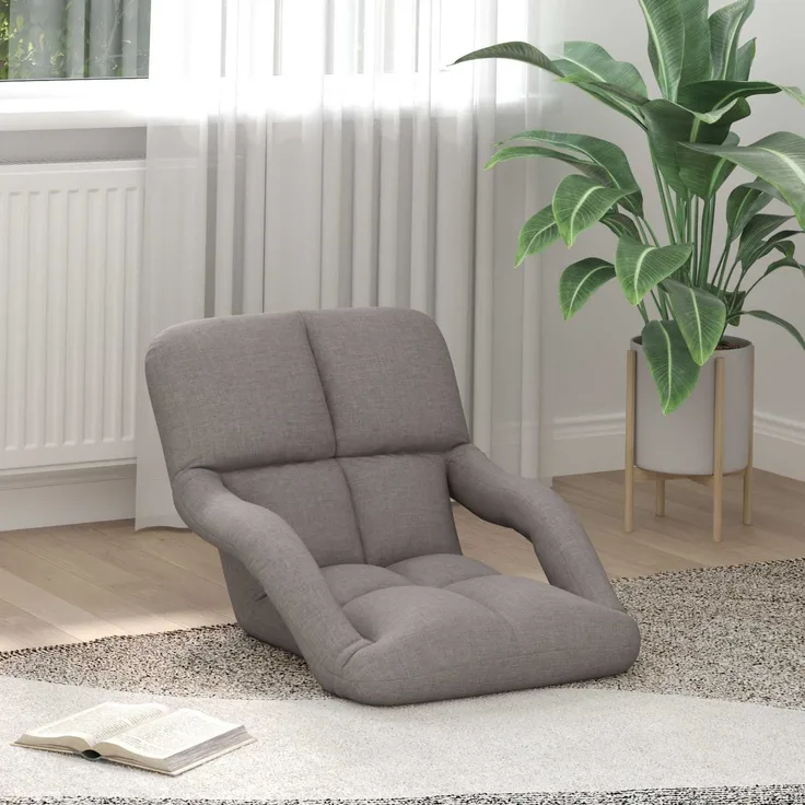 vidaXL Verstellbarer Fußsessel Taupe 58 x 62 x 58 cm Stoff 42028129