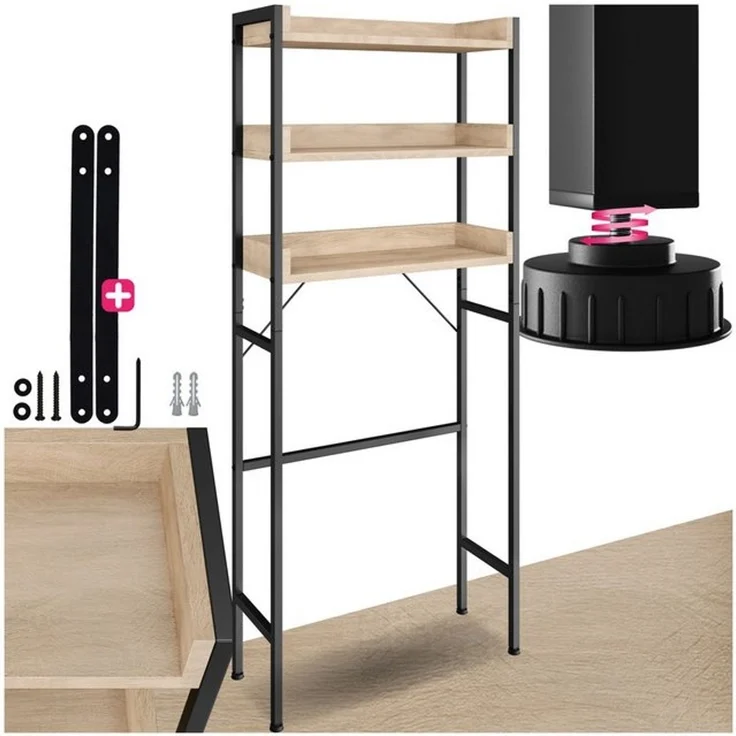 tectake Badregal Badezimmerregal, Einzelstück, Industrial Style – Bild 4