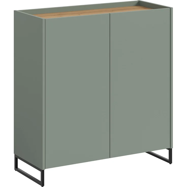 Schuhkommode B/H/T: 97x90x38 cm in Salbei Nachbildung und Artisan Oak Nachbildung – Bild 1