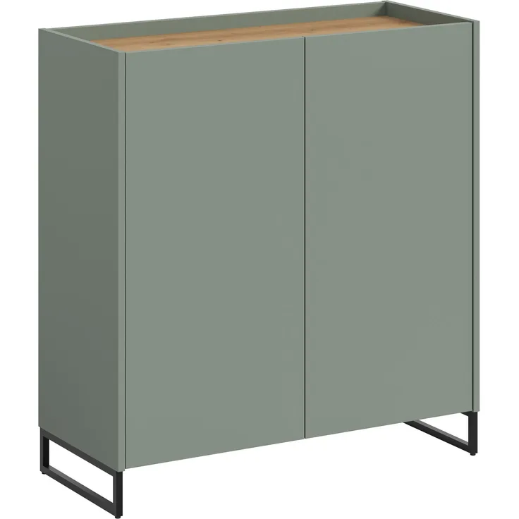Schuhkommode B/H/T: 97x90x38 cm in Salbei Nachbildung und Artisan Oak Nachbildung