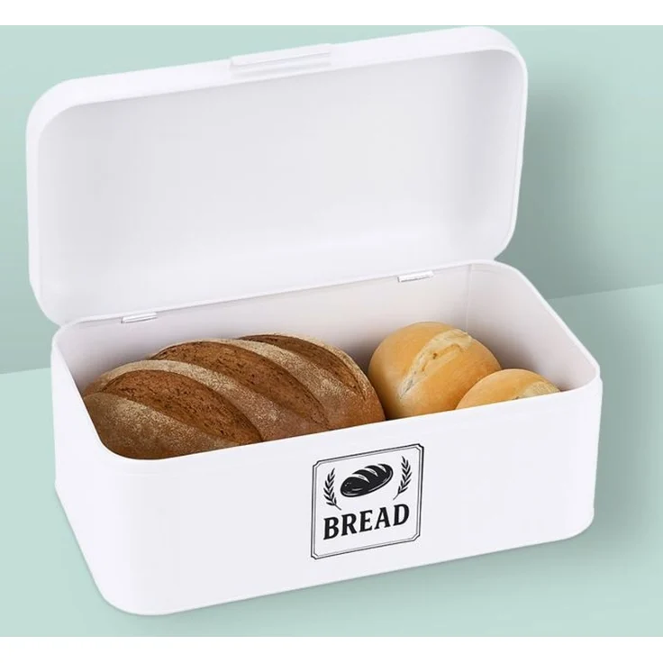 Relaxdays Retro Brotkasten mit Deckel & Griff – Bild 3