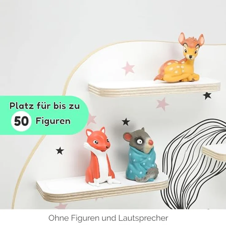 stadtecken Kinder Regal für Musikbox I Geeignet für die Toniebox und ca. 50 Tonies I Perfekte Aufbewahrung für Kinderzimmer I zum Aufstellen oder Aufhängen (Blumenprinzessin, Groß) – Bild 5