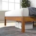 ZINUS Massivholzbett Emma Bamboo (Packung, 1-tlg, aus nachhaltigen Bambus), Kinderleichter Aufbau, Inklusive Lattenrost