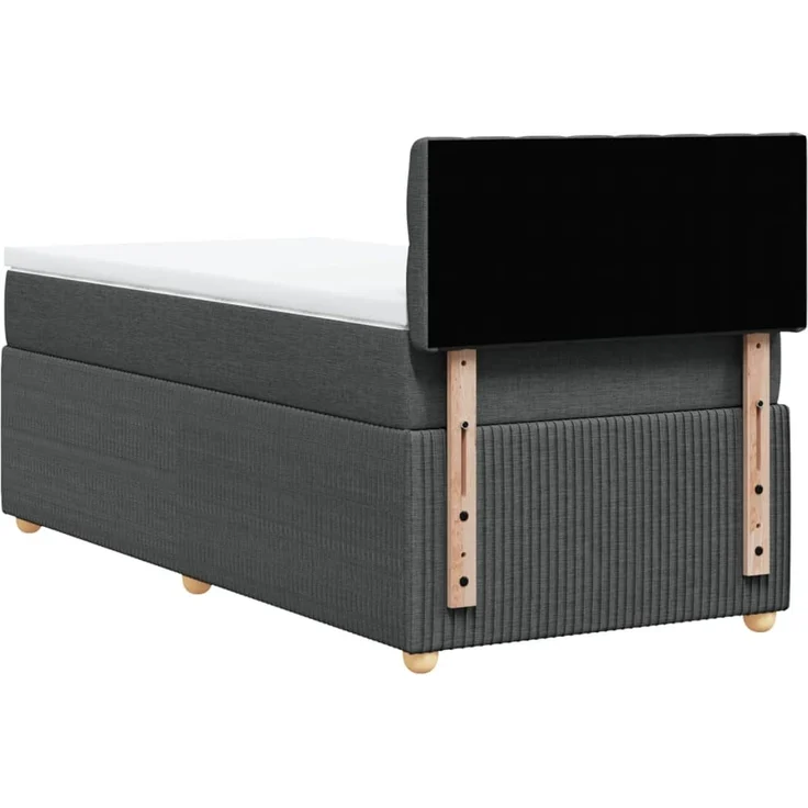 vidaXL Boxspringbett mit Matratze Dunkelgrau 80x200 cm Stoff 3289591 – Bild 8