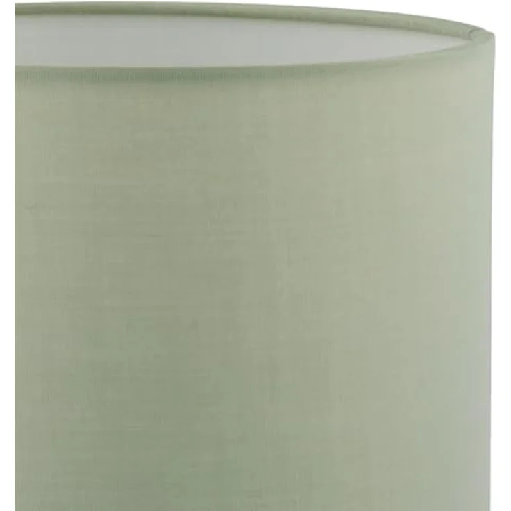 Relaxdays Tischlampe, Nachttischlampe mit Metallfuß und Stoffschirm, E14, HxD: 32 x 18 cm, grün/silber – Bild 7