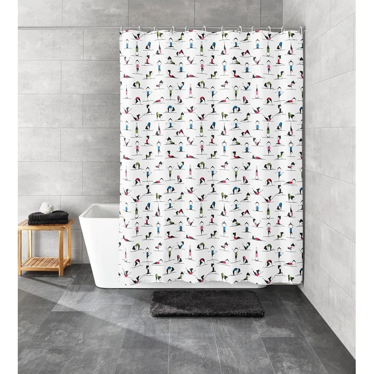 Kleine Wolke Duschvorhang Yogi Multicolor, 180 x 200 cm – Bild 2