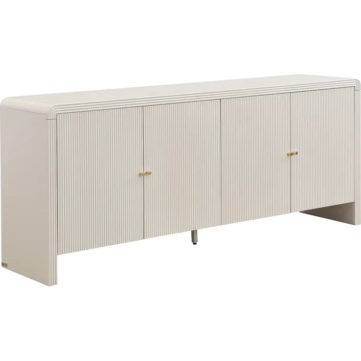Vente-unique - MIRENALO Sideboard Holz, Platte Beige - B 40 cm x H 75 cm x L 179,6 cm – Bild 3