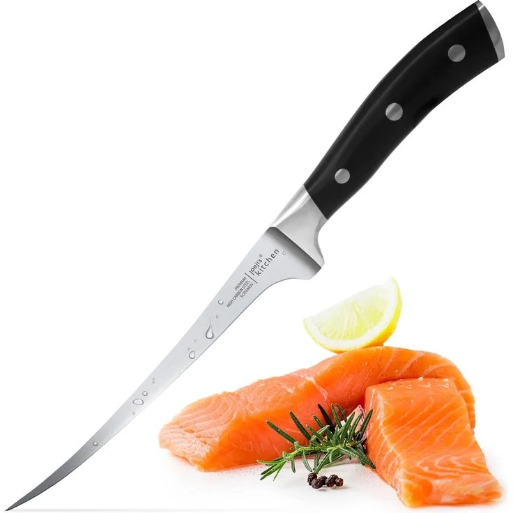 JOEJI’S KITCHEN Fischmesser Filetiermesser Fisch 32 cm scharf aus Edelstahl Fischfiletiermesser – Bild 10