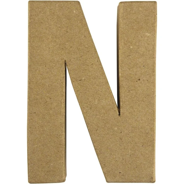 Pappmaché Buchstabe NFSC Recycled 100%, 15x10,5x3cm