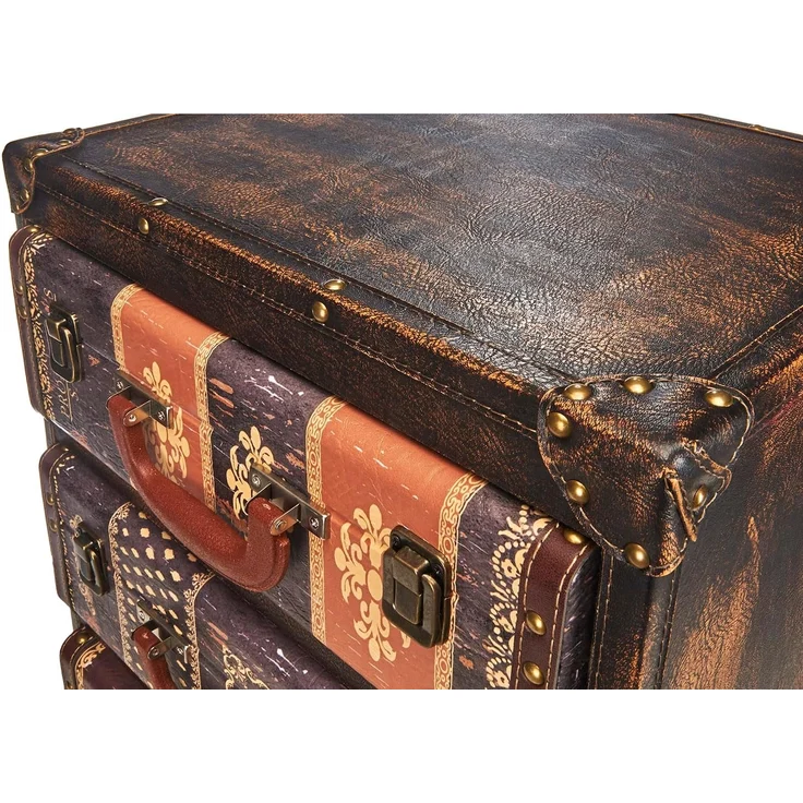 Kobolo Regal Kommode TAIO aus MDF mit bedrucktem Kunstleder – Bild 4