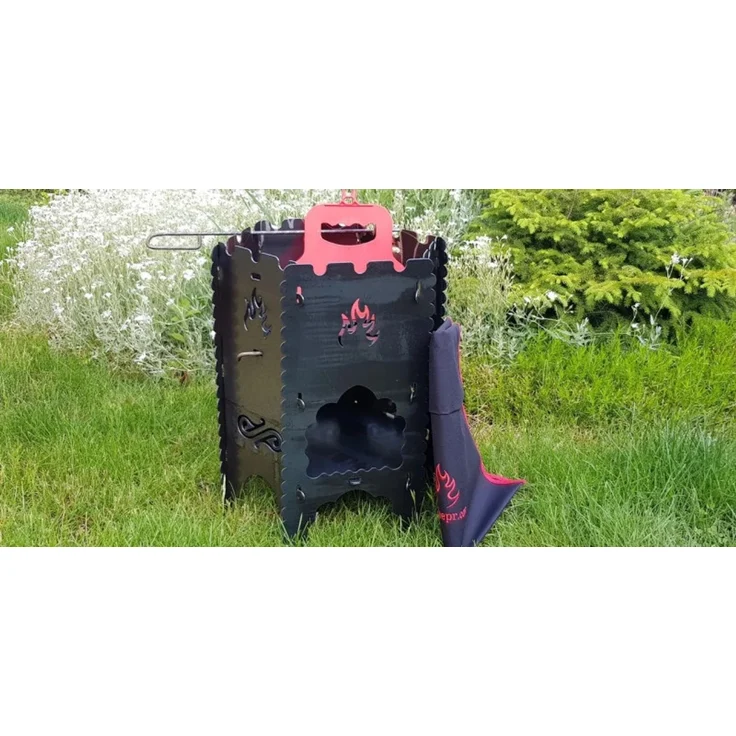 Klappbarer Mangal-Outdoor-Ofen Campinggrill 2 mm Stahl 4-teilig – Bild 1