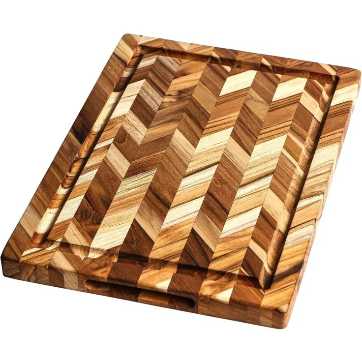 TEAKHAUS Herringbone Schneidebrett L