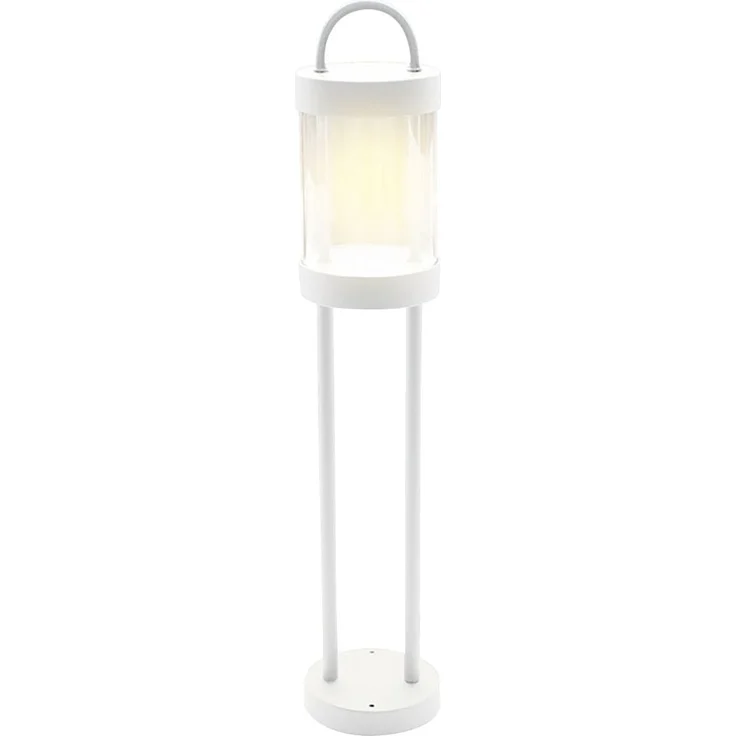 LED Außen-Stehleuchte, Alu, weiß, H 65 cm – Bild 1