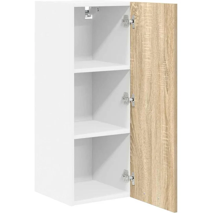 vidaXL Hängeschrank 2 stk. Sonoma-Eiche und Weiß 30 x 31 x 80 cm 884247 – Bild 5