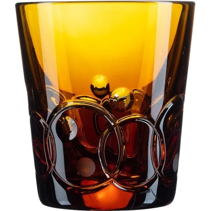 Becher Kristall Circle amber (8,5 cm)