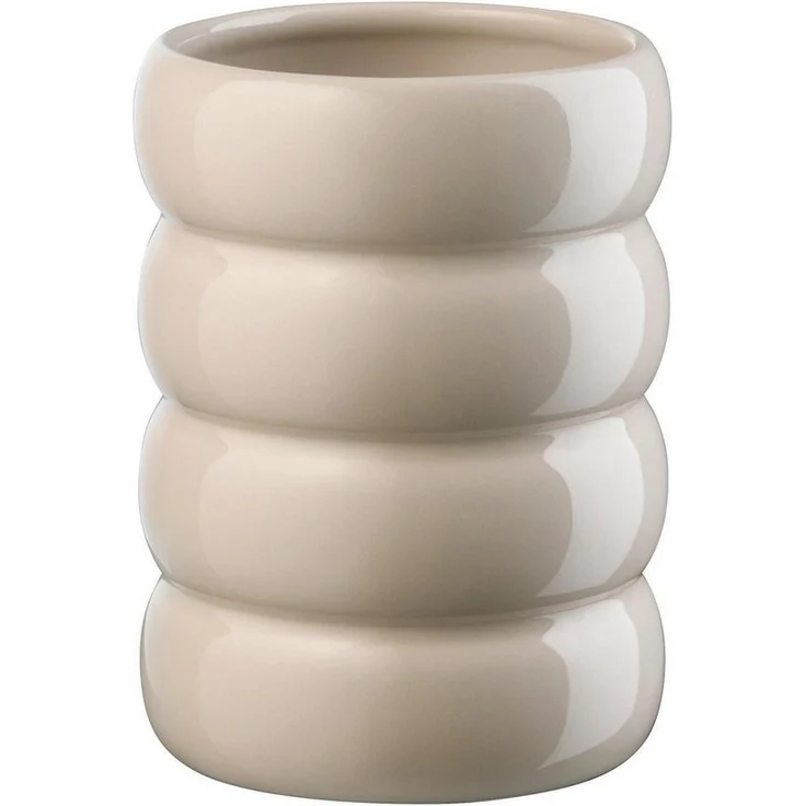 ASA SELECTION Tischvase Vase LOOPY, Beige, Ø 10 x H 16 cm, (1 St), Steingut – Bild 1
