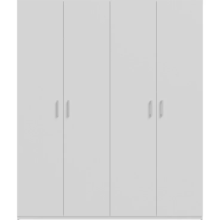 Forte HOME NOOK Mehrzweckschrank 180 40, moderner Drehtürenschrank mit 4 Türen,Flur, Holzwerkstoff, Weiß, 177,5 cm breit x 210,5 cm hoch x 42 cm tief – Bild 9