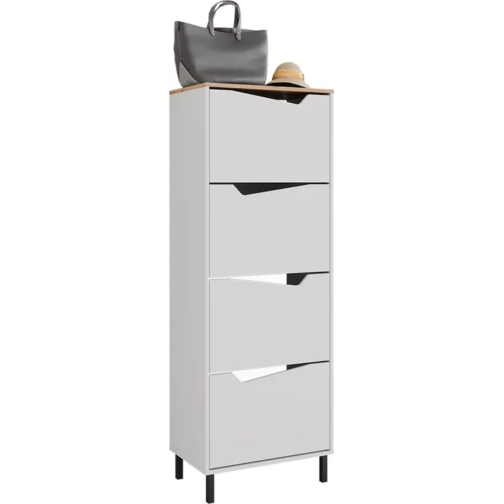 Schuhkipper Marelle Weiß/Artisan 60 x 167.4 cm mit 4 Fächern Vicco – Bild 5