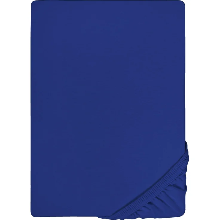 biberna Feinjersey-Spannbetttuch 0077144, saphir, 1x 140x200 cm - 160x200 cm – Bild 5