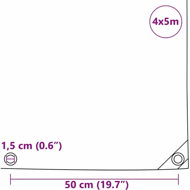 vidaXL Plane 650g / m² Beige 4 x 5 m Canvas mit PVC-Beschichtung 42017735 – Bild 11