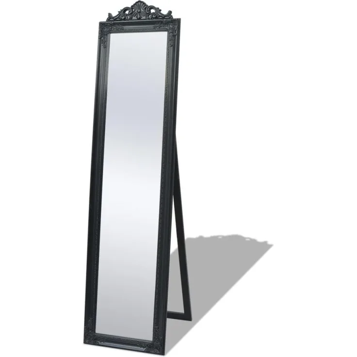 vidaXL Standspiegel im Barock-Stil 160x40 cm Schwarz 243694