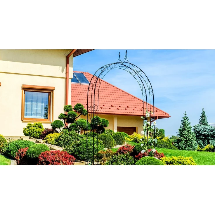 KADAX Metall-Garten-Pergola-Bogen für Blumen, Rosen, Kletterer, 281 cm – Bild 6
