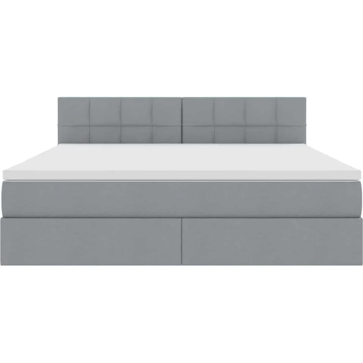 vidaXL LED-Speicherbett mit Matratze Hellgrau 180 x 200 cm Stoff 3371160 – Bild 8