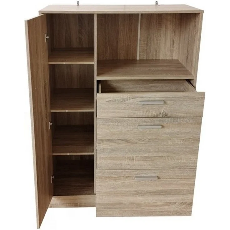 HTI-Line Küchenbuffet Küchenschrank Kombi L Blanca (Stück, 1-St, 1 Küchenschrank Kombi L Blanca) Küchenbuffet Mehrzweckschrank Mikrowellenschrank – Bild 3