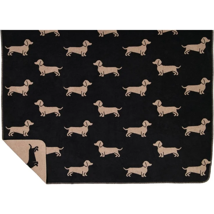 Cawö Wohndecke Kuscheldecke We love Dogs 62460-93 Dackel 150x200 – Bild 3