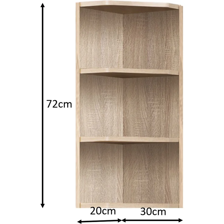 Favorit RIBBECK 46G – Offener Hängeschrank 20 cm mit 2 Ablagen, Sonoma-Eiche – Bild 6