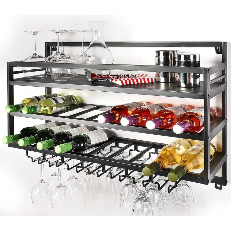 Kobolo Regal Wandregal MALBEC aus Metall in schwarz