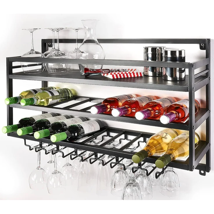 Kobolo Regal Wandregal MALBEC aus Metall in schwarz – Bild 1