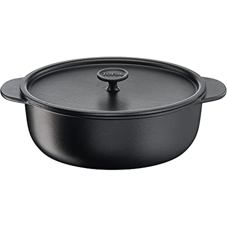 Tefal Tradition E2258504 Oval Schwarz Eisenguss Emaille Keramik Gas Halogen Induktion Versiegelte Platte 250 °C