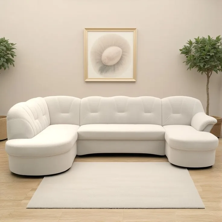 DOMO collection Wohnlandschaft Flores auch in Leder-Bezug, B/T/H: 293/180/86 cm, U-Form, 3 Teile, wahlw. mit Bettfunktion, wahlw. mit Federkern, Unser Dauertiefpreis