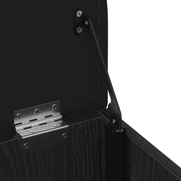 vidaXL Sitzbank mit Stauraum Schwarz Eichen-Optik 42 x 42 x 45 cm 862982 – Bild 8