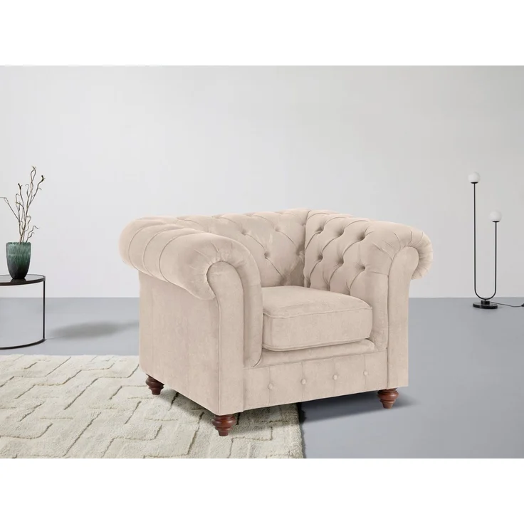 Home affaire Sessel Chesterfield B/T/H: 105/69/74 cm, mit hochwertiger Knopfheftung, auch in Leder – Bild 5