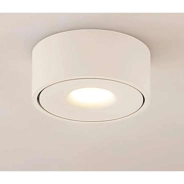 Arcchio LED Deckenleuchte Rotari, moderne 1-flammige Lampe in Weiß aus Aluminium, energiesparend für Flur und Wohnräume – Bild 2