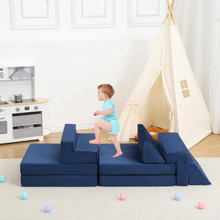 GarveeLife Spielsofa für Kinder – 8 Stück Bausteine aus Schaumstoff – anpassbar – weiche Möbel für Jungen und Mädchen – Entwicklung der Intelligenz – Bild 9