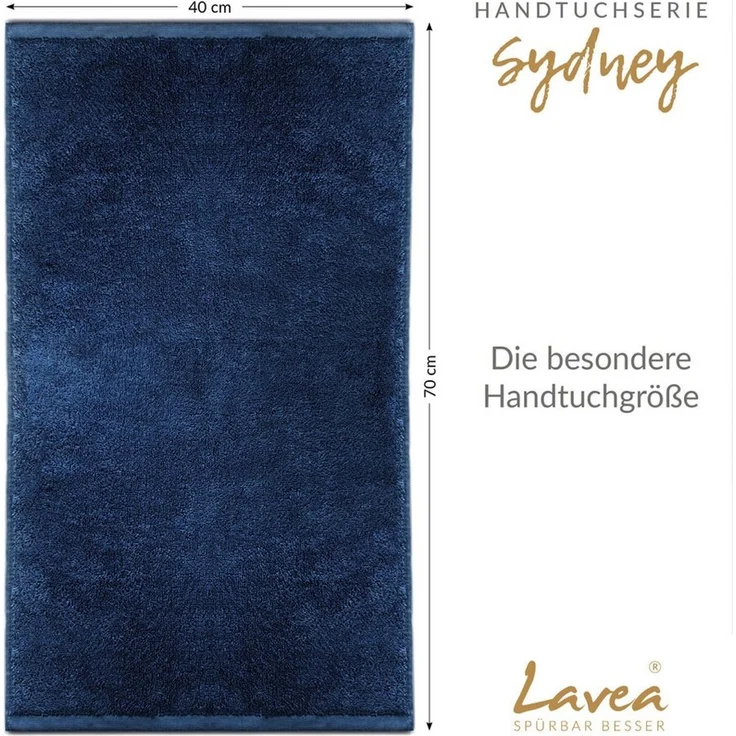 Lavea Handtücher Sydney Serie Handtuch oder Duschtuch Set, (4-St), 500 g/m² Frottier, weich & saugstark, pflegeleicht – Bild 4