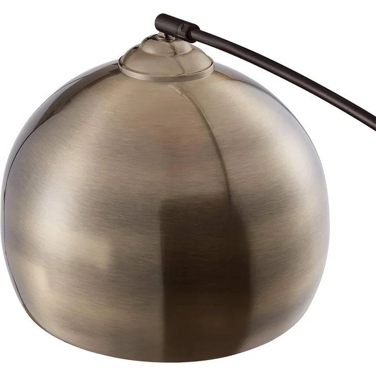 Teamson Home Bogenlampe Stehlampe Bogenleuchte aus Metall gelb 173x11x32 cm – Bild 8