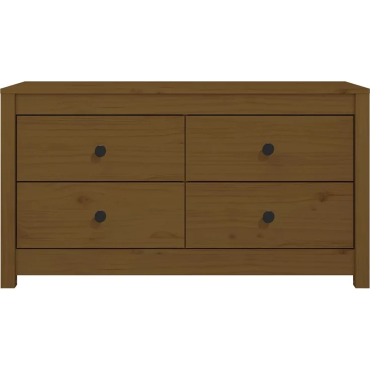 Beistellschrank, Büroschrank, Sideboard Honigbraun 100 x 40 x 54 cm Massivholz Kiefer – Bild 4