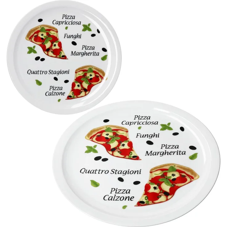 2er Set Variazione Pizzateller Ø30,5cm 2 Personen XL-Teller Pizza-Dekor Platte