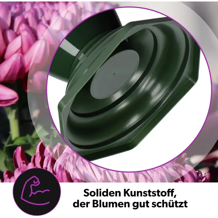 KADAX Vase Fläschchen Friedhof Grab Grabstein Grün 23cm – Bild 4