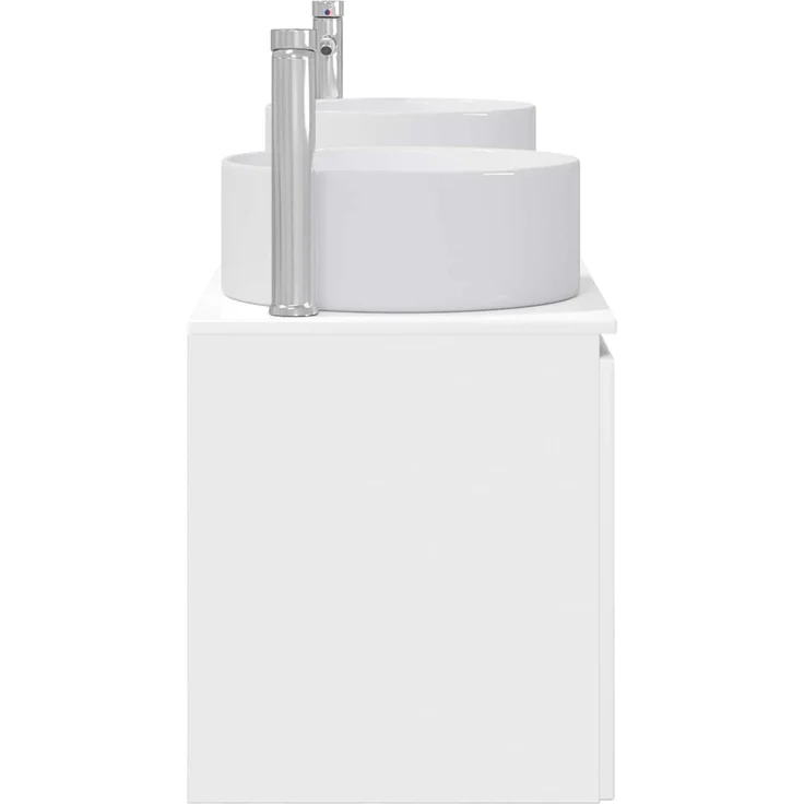 vidaXL Badezimmerschrank-Set 3 stk. Hochglanz Weiß 3405731 – Bild 6
