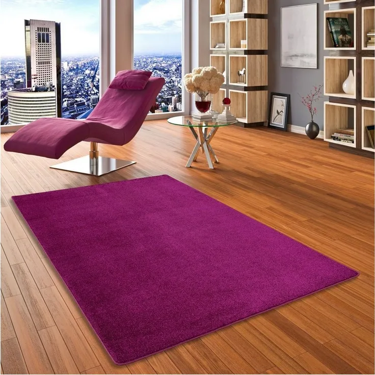Snapstyle Veloursteppich Hochflor Velours Teppich Luna, Rechteckig, Höhe: 16 mm