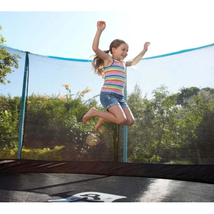 TP Toys Trampolin 'Genius 12' | inkl. Sicherheitsnetz | Schwarz/blau | 365 x 365 x 269 cm – Bild 5