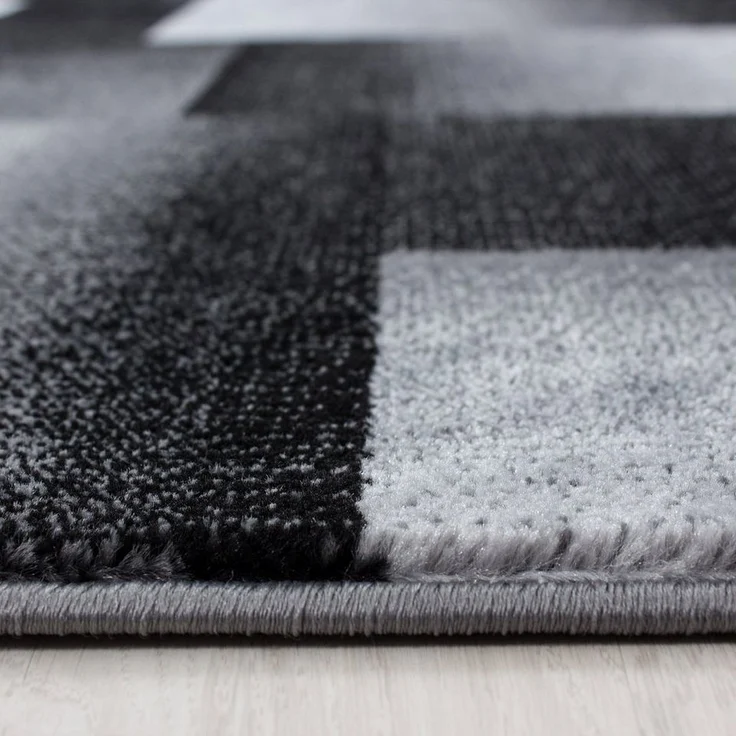 Carpettex Designteppich Abstrakt Kariert Design, Rechteckig, Höhe: 12 mm, Kurzflor Teppich Wohnzimmer Abstrakt Kariert Design Pflegeleicht – Bild 2