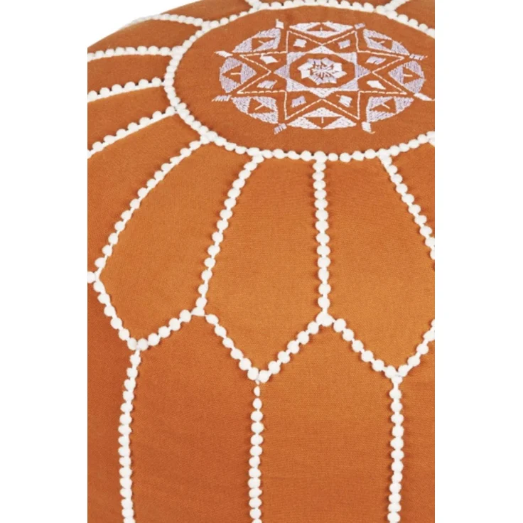 Marrakesch Orient & Mediterran Interior Pouf Orientalische Pouf Sitzkissen Deko Outdoor Chems braun (1-St), Handarbeit – Bild 3