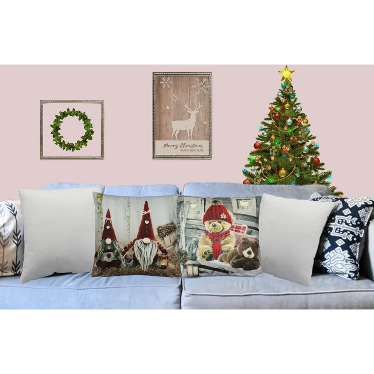 Haus und Deko Tischdecke Kissenbezug 40x40 cm Weihnachten Kissen Deko Samt (1-tlg) – Bild 6